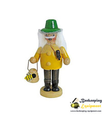 Beekeeper with wooden smoking