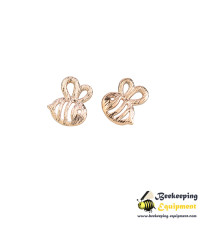 Bronze bee earrings