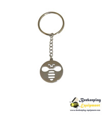Silver bee keychain