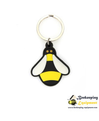 Rubber bee keychain