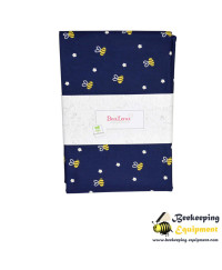 Blue bee pattern sheet 150 x 100 cm