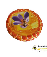 Twist Lid Checked With Purple Flower
